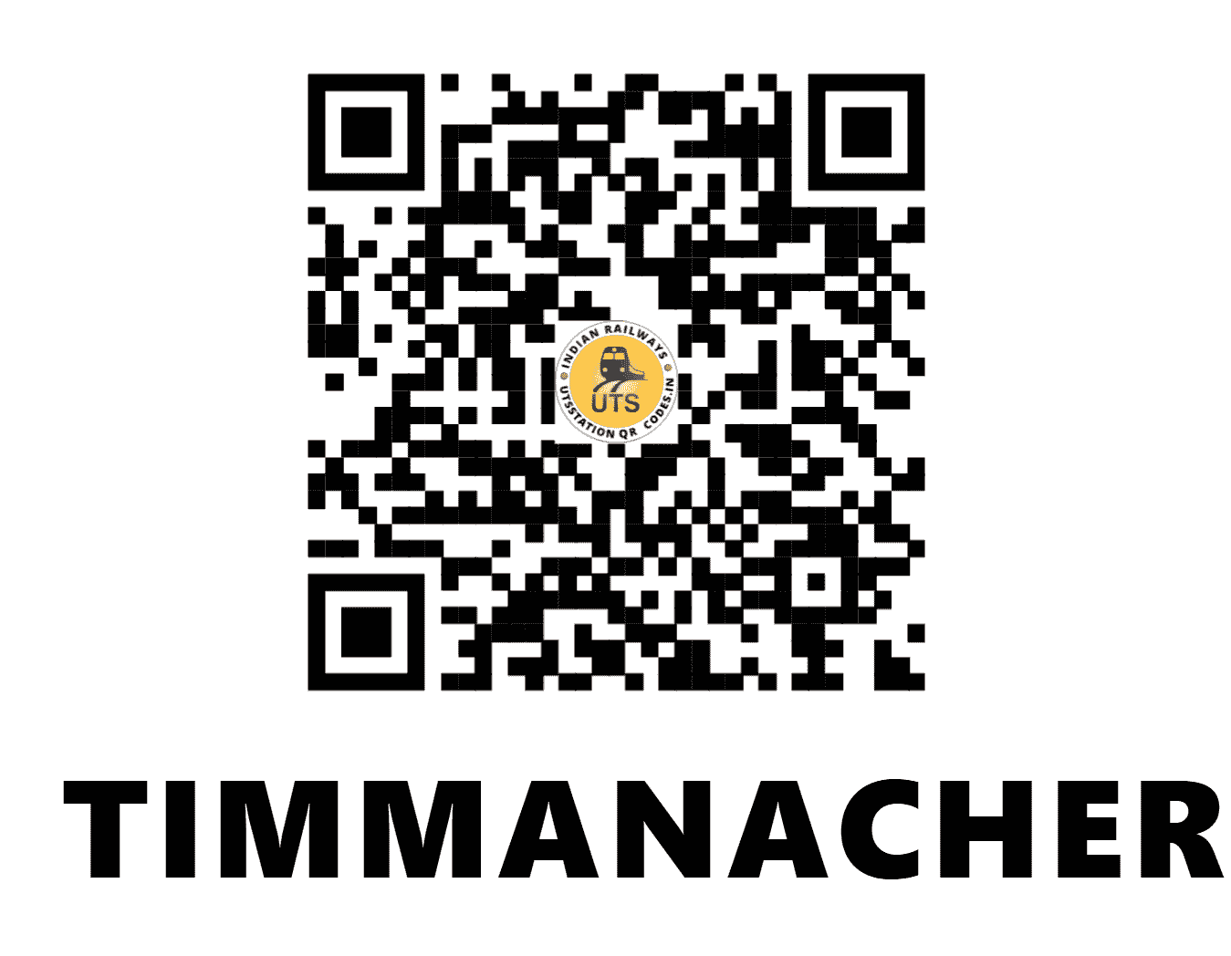 UTS QR Code for TIMMANACHERLA - TIM (SC - ANDHRA PRADESH)